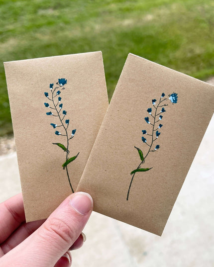 Wildflower Seeds - Forget Me Not Pattern - Seed Packets