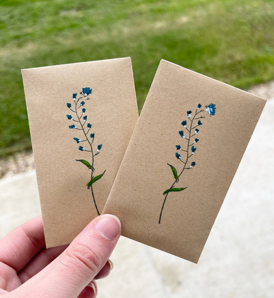 Wildflower Seeds - Forget Me Not Pattern - Seed Packets