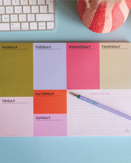 A4 Weekly Planner Pad | Block My Life