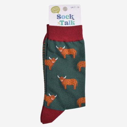 Men's Highland Cow Bamboo Socks - The Red Squirrel