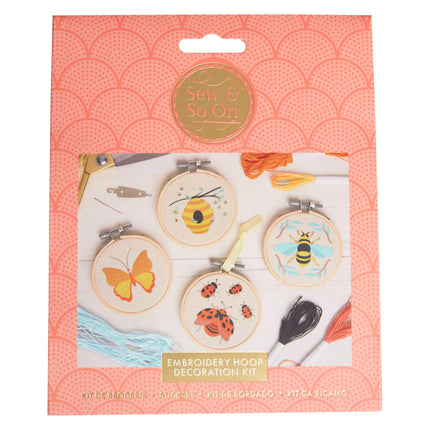 Sew & So On Embroidery Craft Kit - Bees & Bugs