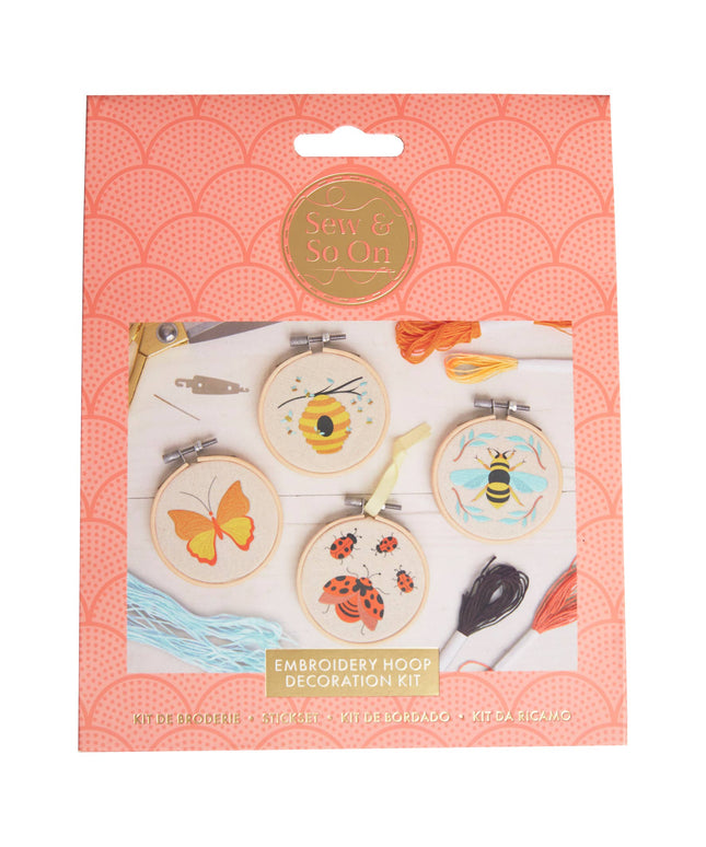 Sew & So On Embroidery Craft Kit - Bees & Bugs