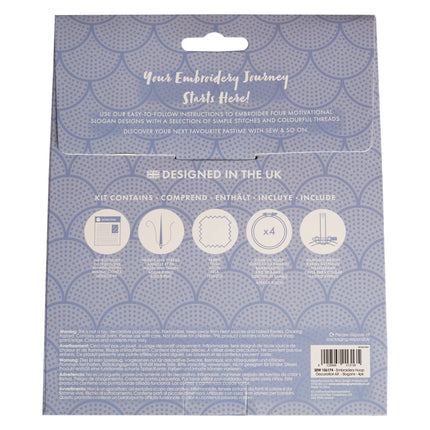 Sew & So On Embroidery Craft Stitch Kit - Slogans