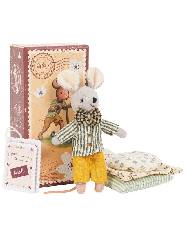 Levlovs Mouse Noah in Stamp Holder Box with Bedding