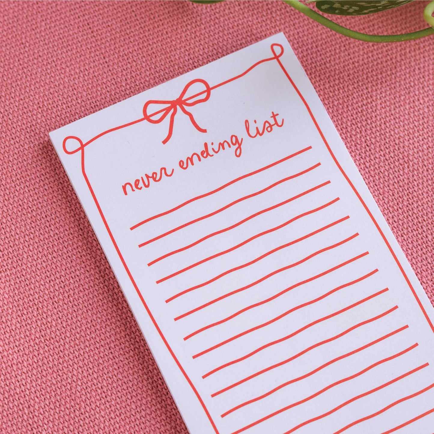 To Do List Pad | Never Ending - The Red Squirrel