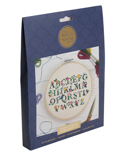 Sew & So On Embroidery Kit - Floral Letters