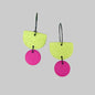 Pistachio Green Colour Block Hoop Earrings - Various colours - The Red Squirrel