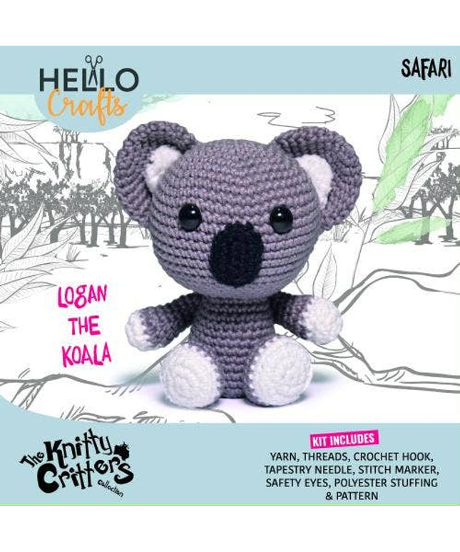 Knitty Critters - Safari crochet kit - Logan The Koala