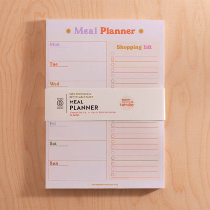 A5 Colourful Meal Planner & Shopping List
