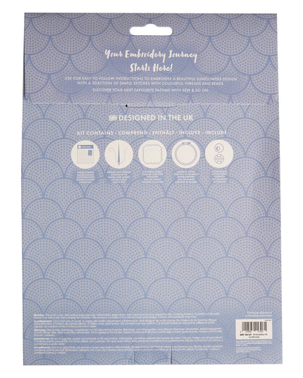 Sew & So On Embroidery Sewing Craft Kit Sunflowers