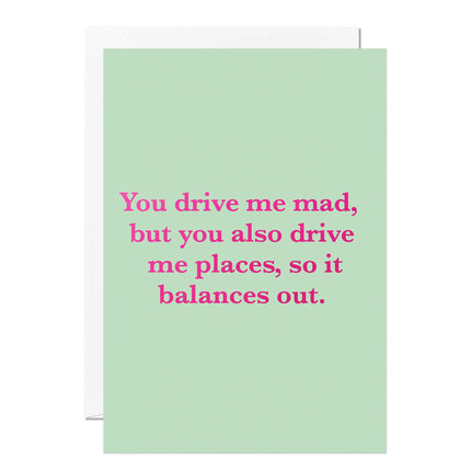 Funny Valentine’s Day Card – You Drive Me Mad | Foil Design