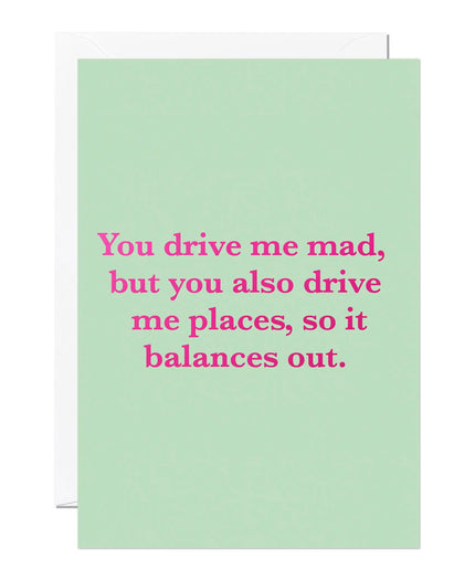 Funny Valentine’s Day Card – You Drive Me Mad | Foil Design