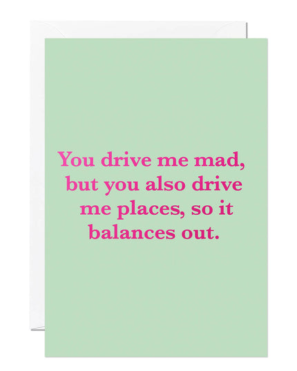 Funny Valentine’s Day Card – You Drive Me Mad | Foil Design