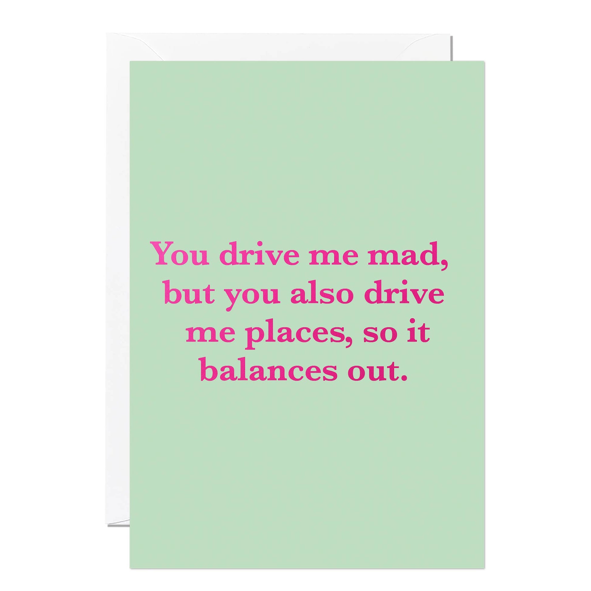 Funny Valentine’s Day Card – You Drive Me Mad | Foil Design - The Red Squirrel