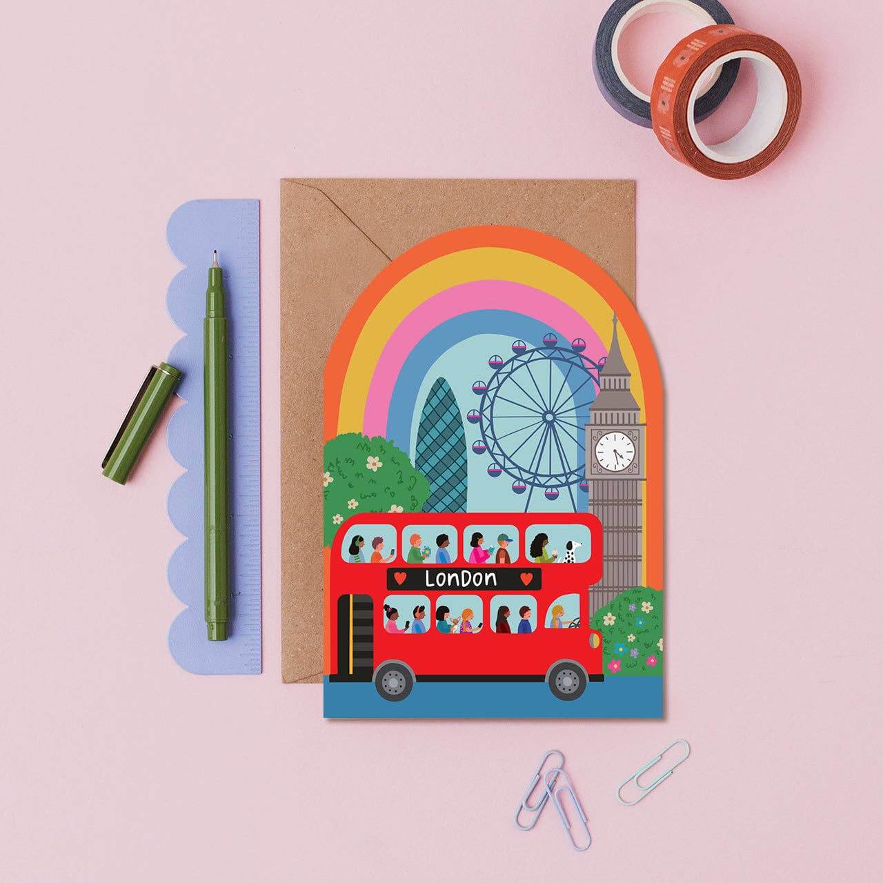 London Rainbow Card - The Red Squirrel