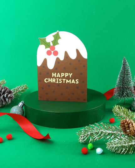 Christmas Pudding Holiday Card - Christmas Card