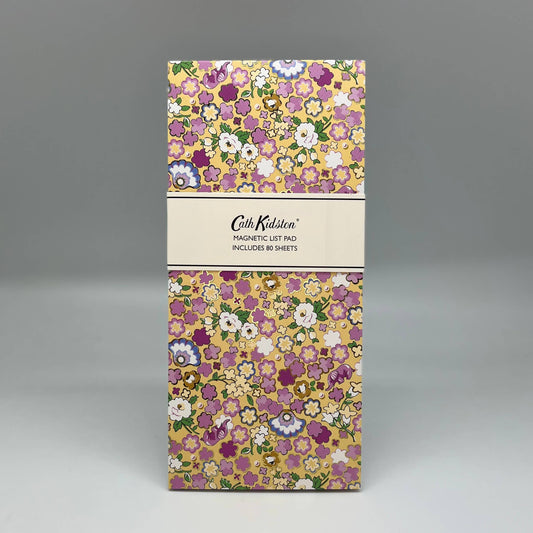 Floral patterned product packaging with 'Cath Kidston' branding on a gray background