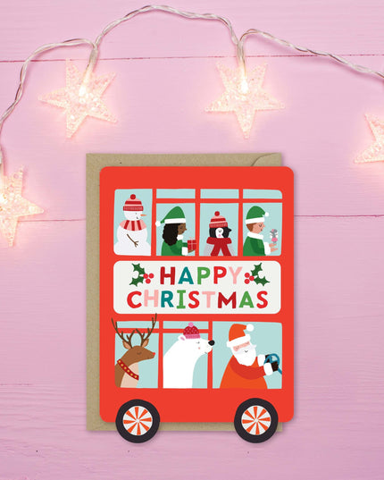 Santa's Holiday Bus Card Christmas