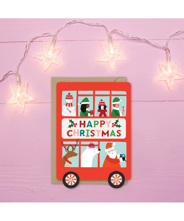 Santa's Holiday Bus Card Christmas