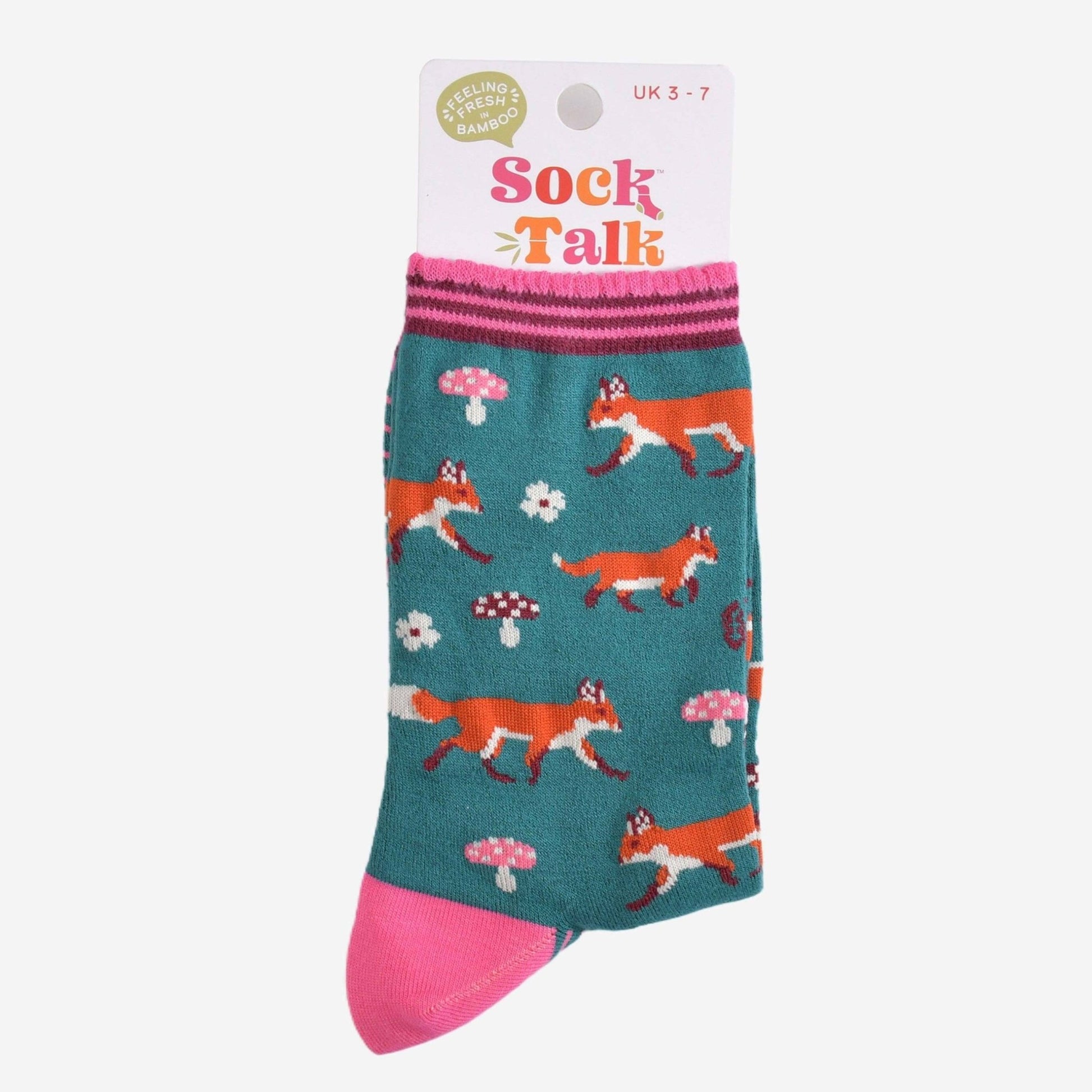 Women's Bamboo Socks - Fox Woodland - The Red Squirrel