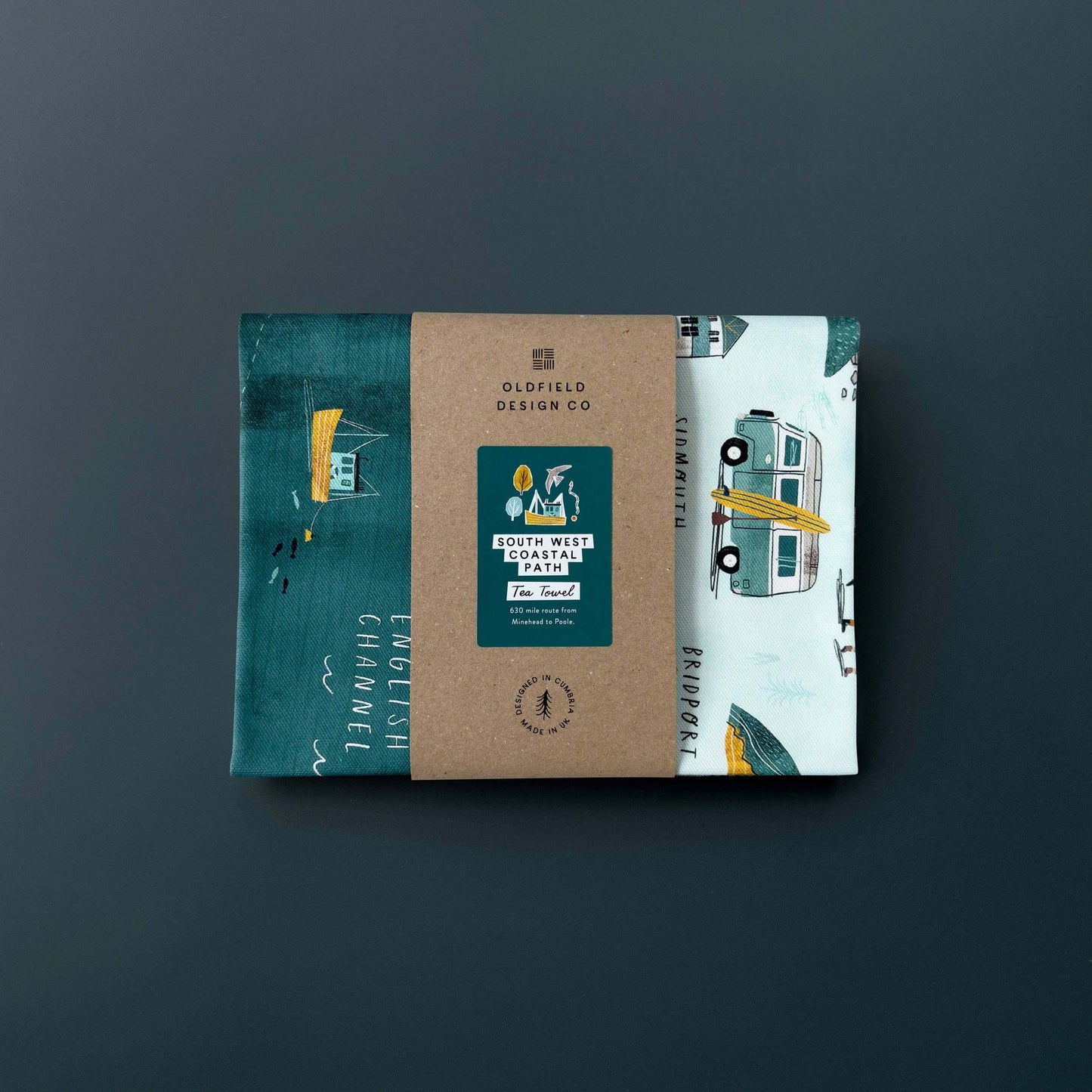 South West Coastal Path Tea Towel - The Red Squirrel