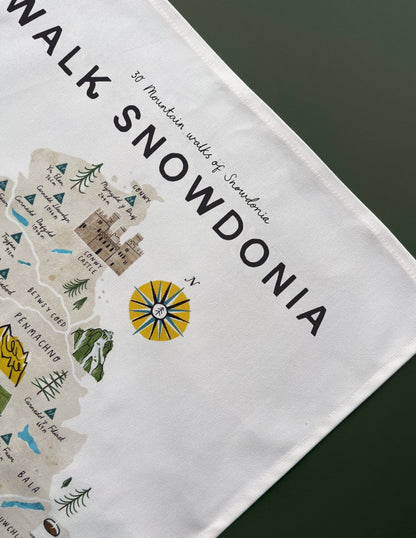 Walk Snowdonia (Eryri) Tea Towel - The Red Squirrel