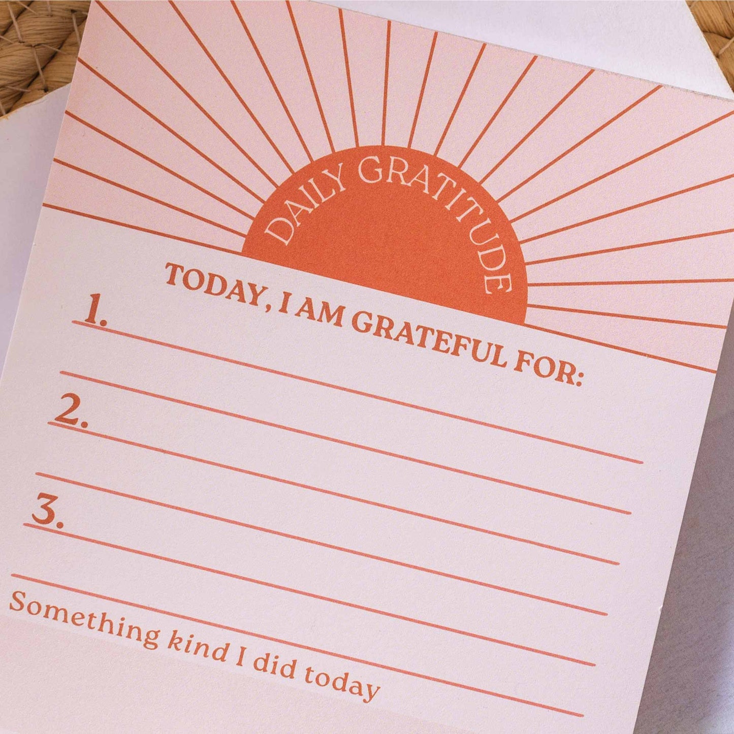 Daily Gratitude Pad | Sun Ray | A6 - The Red Squirrel
