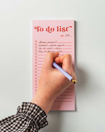 To Do List Pad | Pink & Red