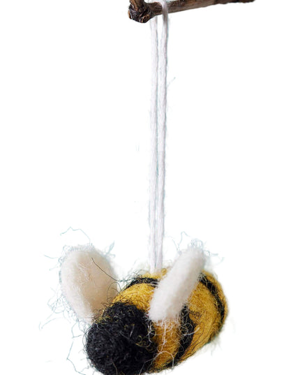 Felt Flying Bee Decoration – Eco-Friendly Fair Trade