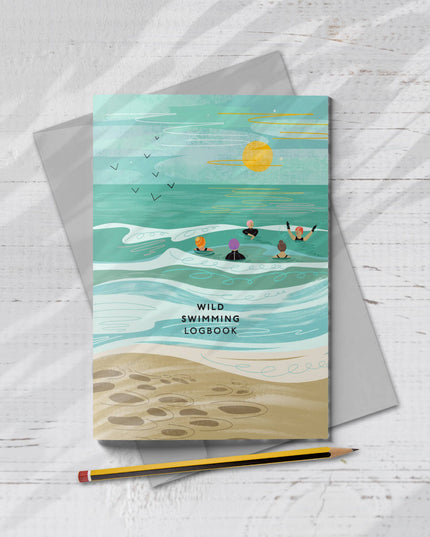 Wild swimming logbook into the sea we go - stocking filler