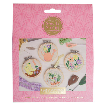 Sew & So On Embroidery Craft Stitch Kit - Garden Design