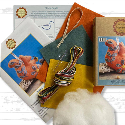 Folk Squirrel Felt Craft Mini Kit - The Red Squirrel