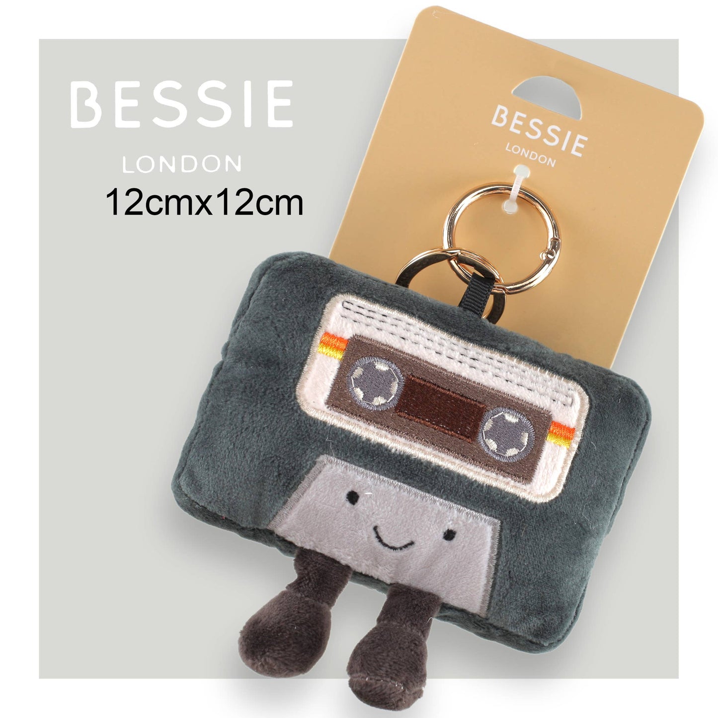 Plush Cassette Bag Charm - The Red Squirrel
