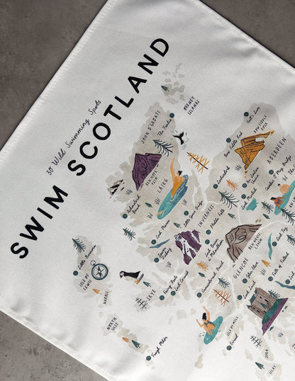Swim Scotland Tea Towel - The Red Squirrel