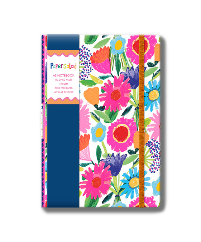 A5 Notebook - Flowers Paper Salad Journal Notebook