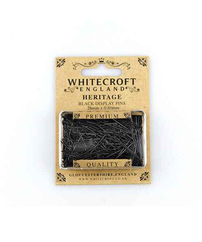 Heritage Black Craft Display Straight Pins 26mm x 0.80mm