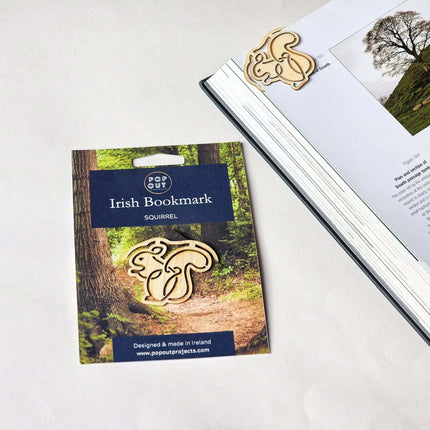 Irish wooden Squirrel bookmark