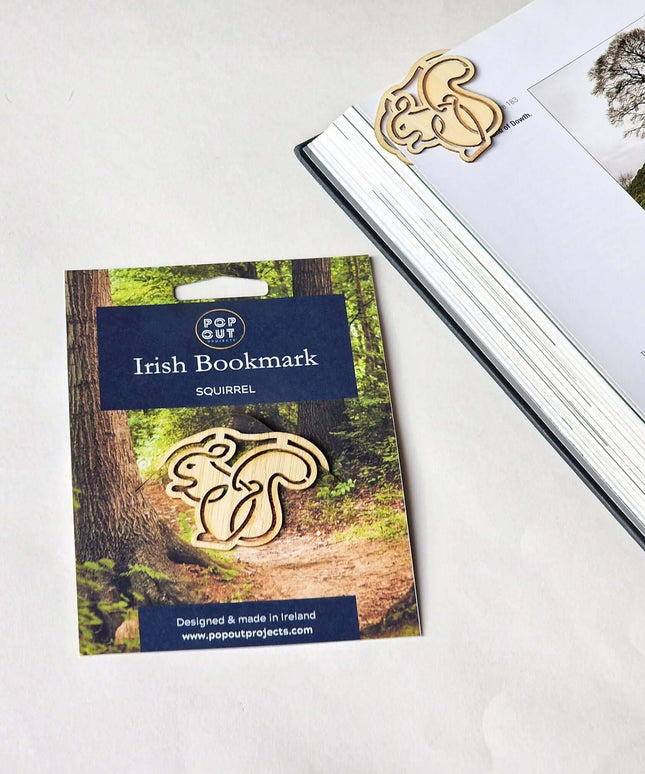 Irish wooden Squirrel bookmark