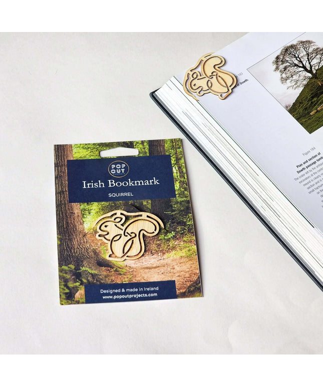 Irish wooden Squirrel bookmark