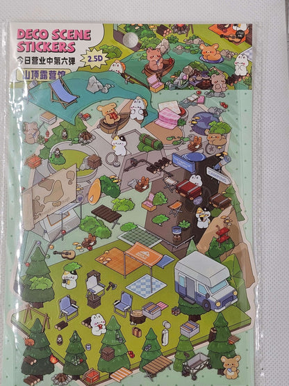 DIY Sticker packs - Make a scene with stickers - The Red Squirrel