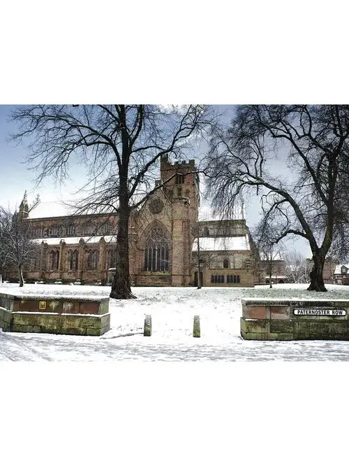 Steve Blake Photography Greetings Cards featuring a snowy church scene in the Lake District.