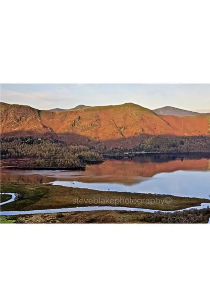 Steve Blake Photography Greetings Cards featuring a stunning landscape of the Lake District with reflections in the water.