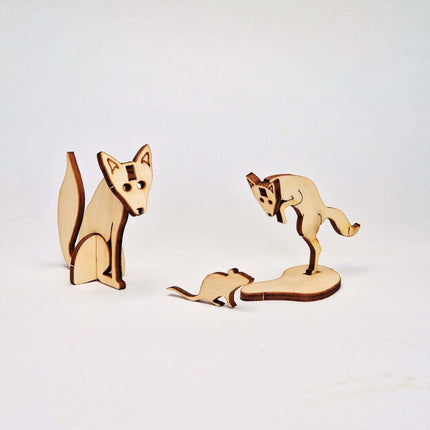 Wooden Model Animal Kits Fox