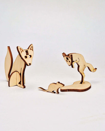 Wooden Model Animal Kits Fox