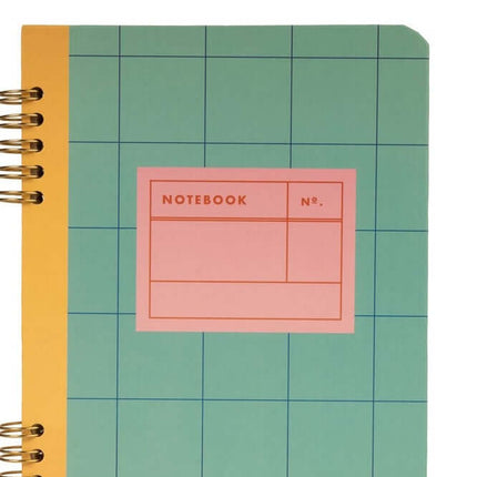 Spiral Bound A5 notebook - Kikkerland Green