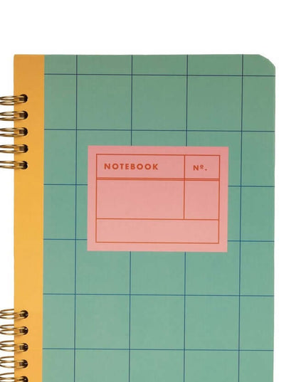 Spiral Bound A5 notebook - Kikkerland Green