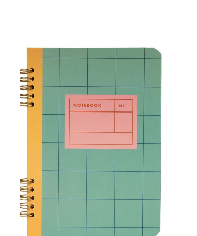 Spiral Bound A5 notebook - Kikkerland Green