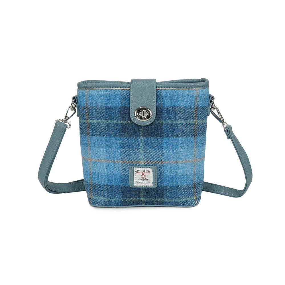 Harris Tweed Skye Blue Shoulder Bag - Blue - The Red Squirrel