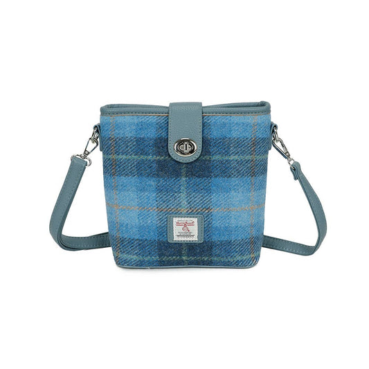 Harris Tweed Skye Blue Shoulder Bag - Blue - The Red Squirrel