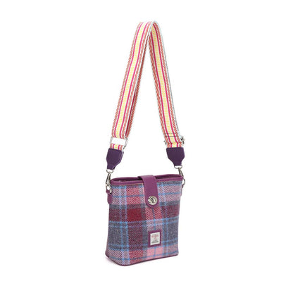 Harris Tweed Fuchsia Shoulder Bag Purple - The Red Squirrel